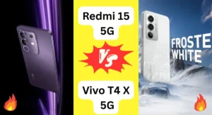 Redmi 15 vs Vivo T4X 2025 comparison – best midrange phone India