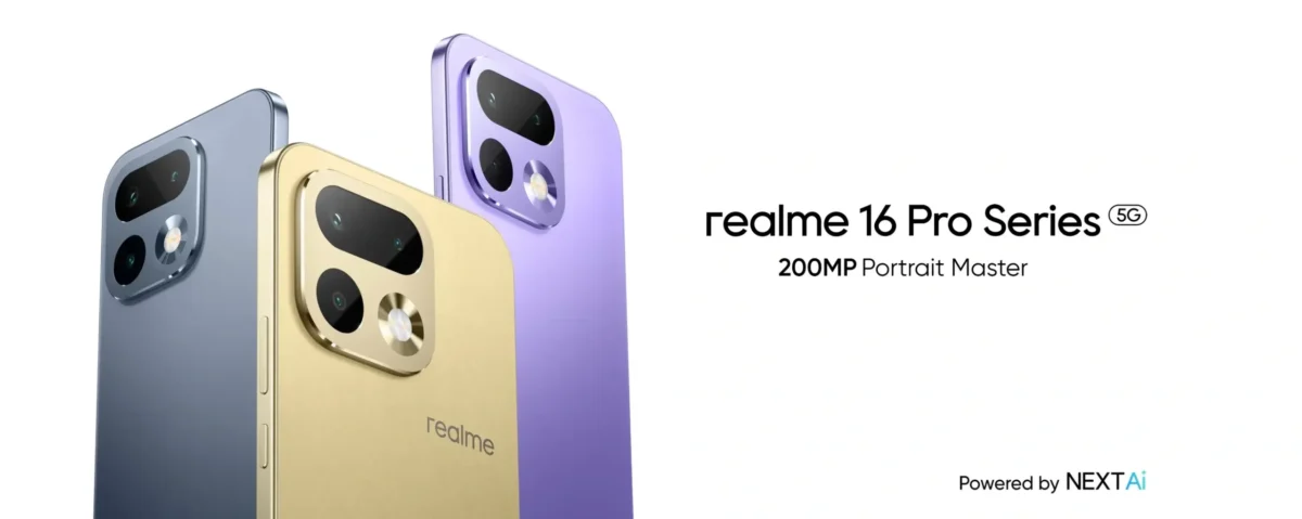 Realme 16 Pro 5G India model showing 200MP camera and big 7000mAh battery design