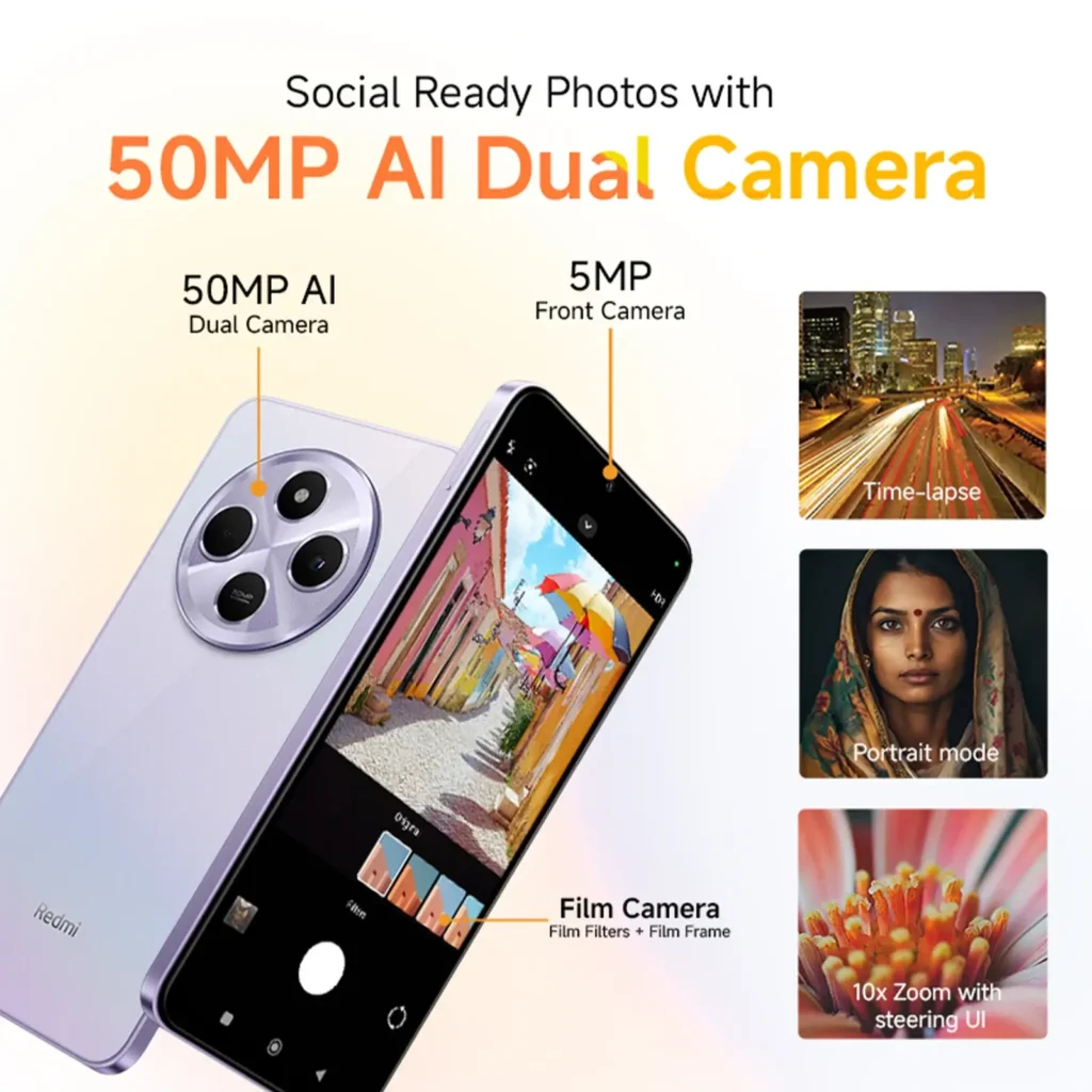 Redmi A4 5G 50MP vs Redmi A5 32MP camera quality comparison India