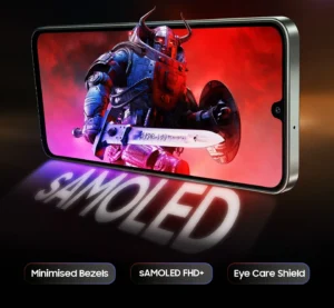 Samsung Galaxy M16 5G Super AMOLED display close-up