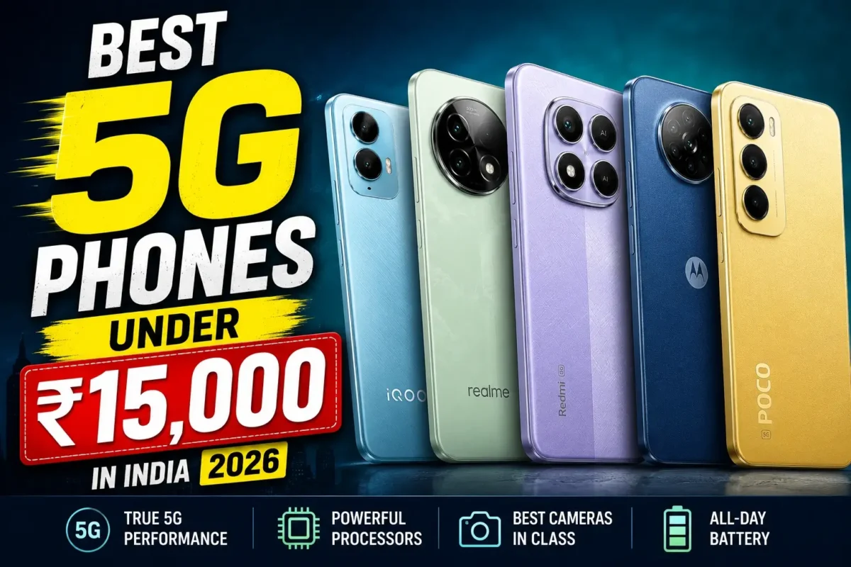 Best 5G phones under ₹15,000 in India 2026 with latest budget smartphones comparison