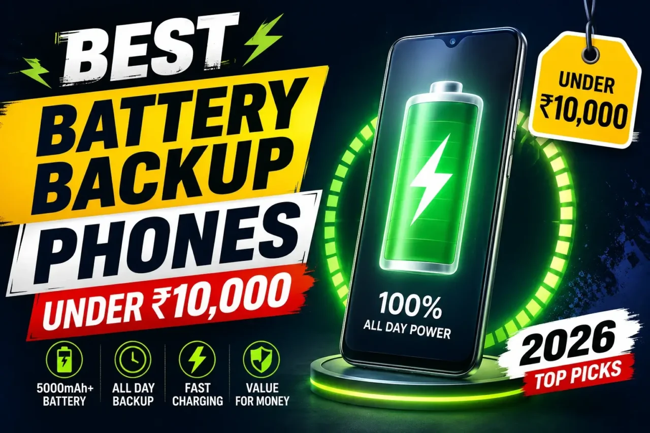 Best battery backup phones under ₹10,000 in India 2026 with long lasting battery performance