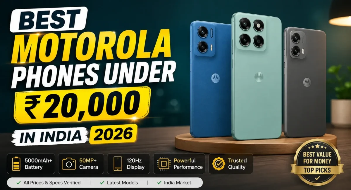 Best Motorola phones under ₹20,000 in India 2026 with top camera battery and display