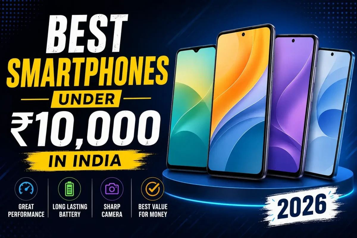 Best Smartphones Under ₹10,000 in India 2026 with top budget 5G phones for gaming, battery life, and daily use