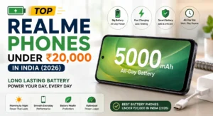 Best battery Realme phones under ₹20000 in India 2026
