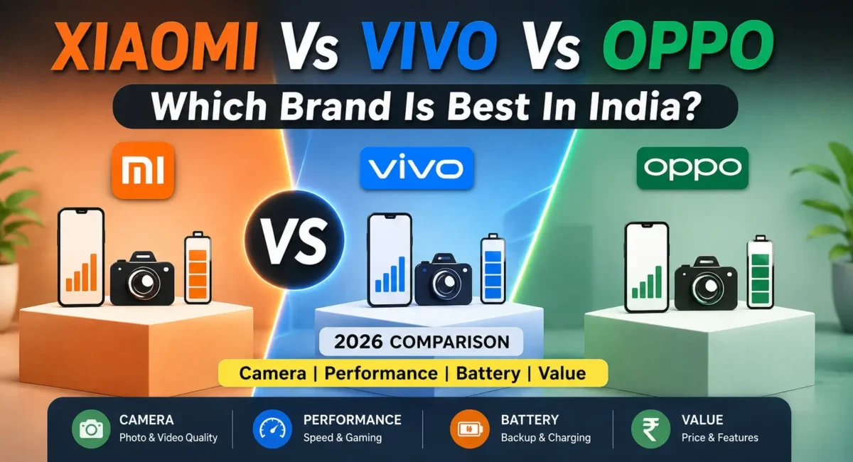 Xiaomi vs Vivo vs Oppo best smartphone brand comparison in India 2026
