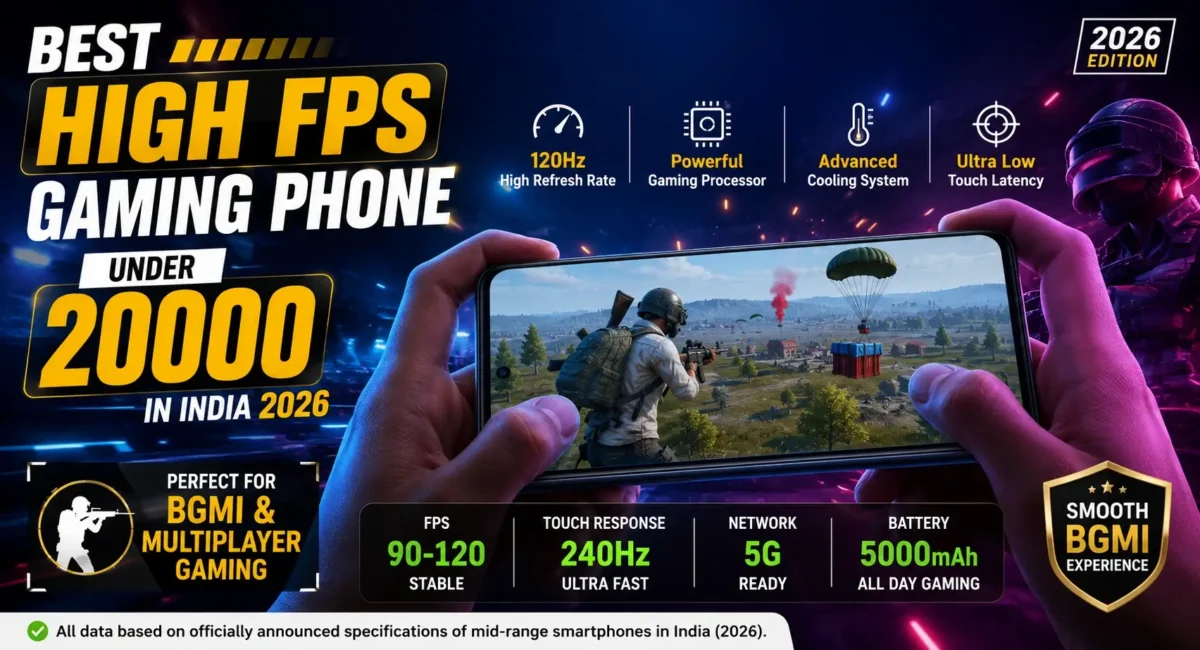 Best high FPS gaming phone under 20000 in India 2026 for smooth BGMI and multiplayer gaming