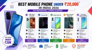 Best mobile phone under ₹20,000 in India 2026 for performance camera and battery