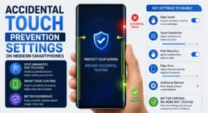 Edge Display Accidental Touch Settings: Curved display accidental touch prevention settings on modern smartphones
