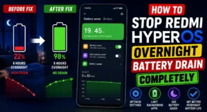How to stop Redmi HyperOS overnight battery drain completely without factory reset