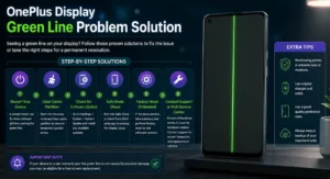 OnePlus display green line problem solution and free screen replacement process in India