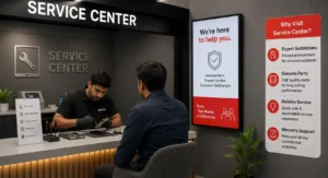 OnePlus service center free screen replacement for green line issue in India