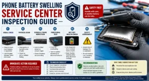 Phone battery swelling service center inspection guide