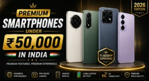 Premium smartphones under ₹50000 in India with flagship camera and fast performance