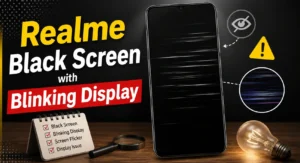 Realme black screen with blinking display light issue solution