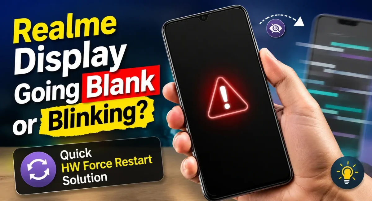 Realme display going blank issue fixed using HW force restart solution in India