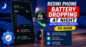 Redmi phone battery dropping at night after HyperOS update fix guide