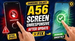 Samsung Galaxy A56 screen unresponsive after update fix