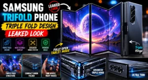 Samsung Trifold Phone triple fold design leaked look