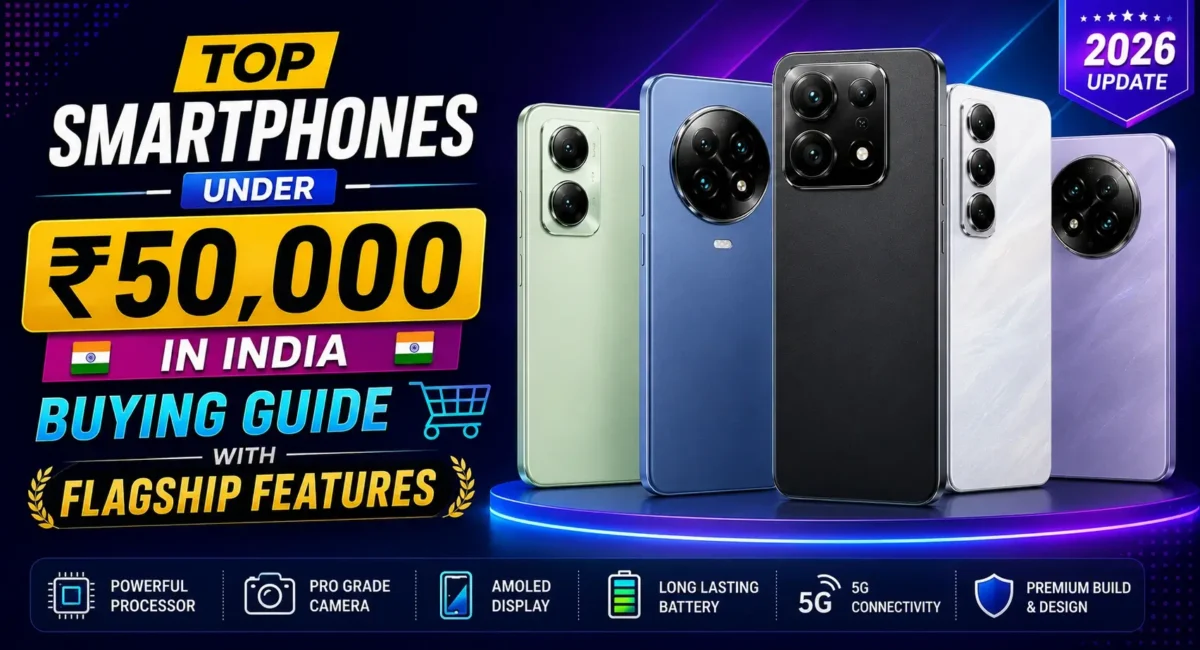 Top smartphones under ₹50000 in India buying guide with flagship features