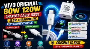 Vivo original 80W 120W charger cable issue slow charging fix replacement guide