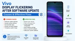 Vivo Screen Flickering Fix: Vivo display flickering after software update with possible fixes and solutions