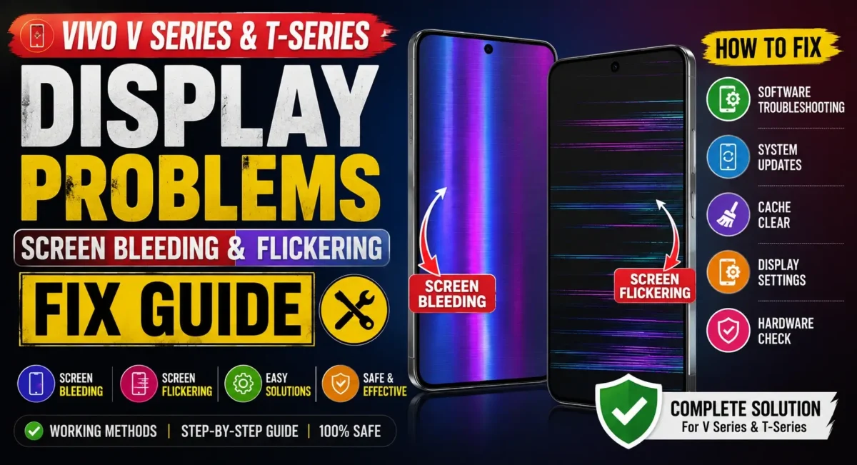 Vivo V Series and T Series display problem with screen flickering issue and troubleshooting guide