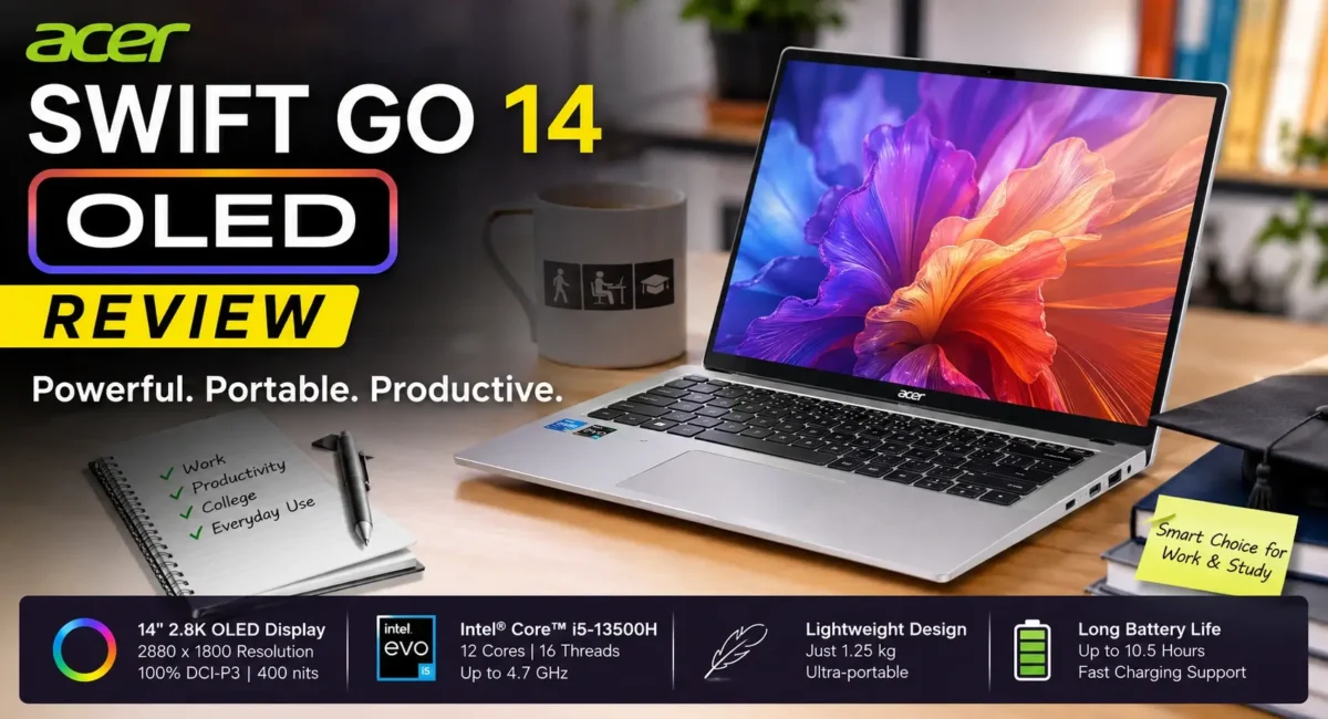 Acer Swift Go 14 OLED laptop review for work productivity and college students