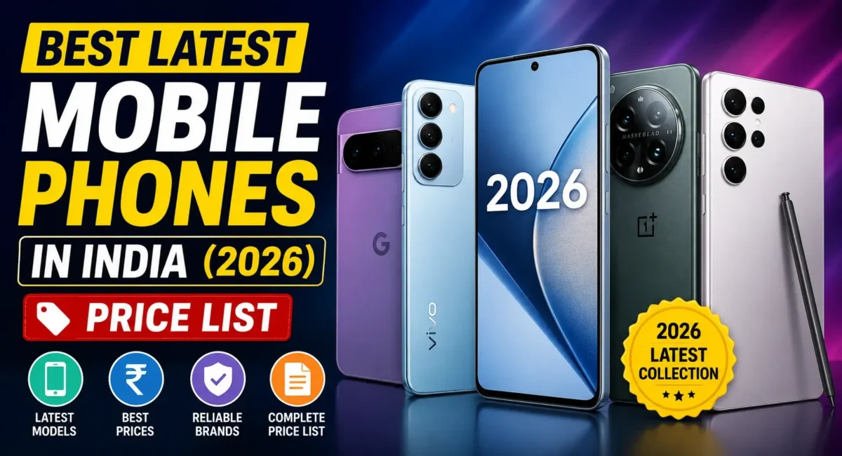 Best latest mobile phones in India 2026 with updated price list and specifications