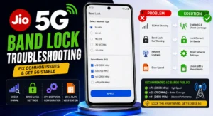 Jio 5G coverage and band locking troubleshooting guide for Android users in India