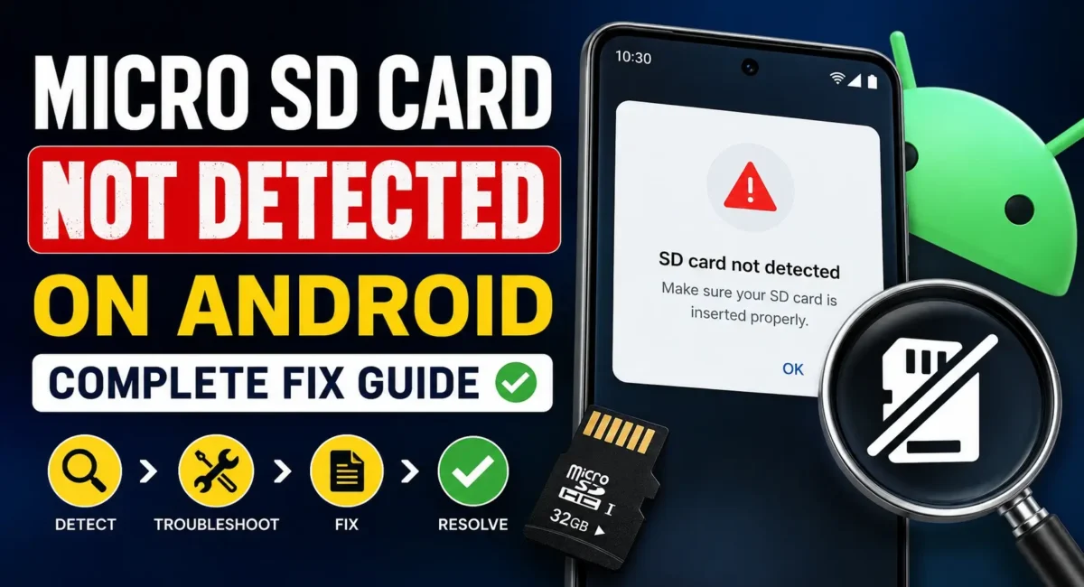 Micro SD card not detected on Android phone fix in India without losing data
