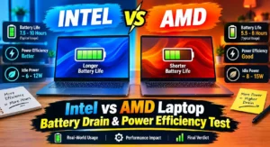 Intel vs AMD laptop thermals battery drain and overheating tested