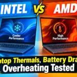 Intel vs AMD laptop thermals battery drain and overheating tested