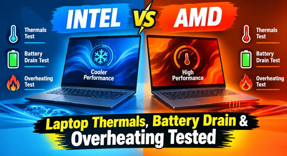 Intel vs AMD laptop thermals battery drain and overheating tested