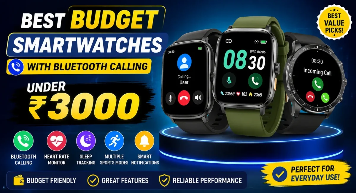 Best budget smartwatches with Bluetooth calling under ₹3000 on Amazon